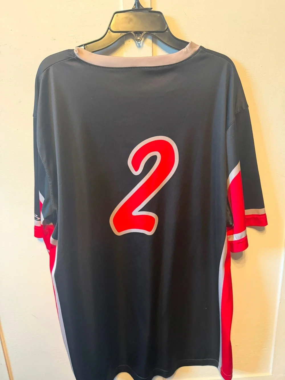 Columbus Kids Black & Red Baseball Jersey